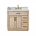 Issac Edwards Collection 36" Single Bathroom Vanity in Natural Ash with Grain White Stone Countertop and Mirror Option