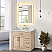 Issac Edwards Collection 36" Single Bathroom Vanity in Natural Ash with Grain White Stone Countertop and Mirror Option