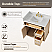 Issac Edwards Collection 36" Single Bathroom Vanity in Natural Ash with Grain White Stone Countertop and Mirror Option