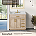 Issac Edwards Collection 36" Single Bathroom Vanity in Natural Ash with Grain White Stone Countertop and Mirror Option