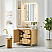 Issac Edwards Collection 36" Single Bathroom Vanity in Natural Wood with Grain White Stone Countertop with Mirror Option