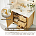 Issac Edwards Collection 36" Single Bathroom Vanity in Natural Wood with Grain White Stone Countertop with Mirror Option