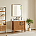 Issac Edwards Collection 36" Single Bathroom Vanity in Mango Brown with Grain White Stone Countertop with Mirror Option