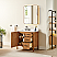 Issac Edwards Collection 36" Single Bathroom Vanity in Mango Brown with Grain White Stone Countertop with Mirror Option