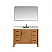 Issac Edwards Collection 48" Single Bathroom Vanity in Mango Brown with Grain White Stone Countertop with Mirror Option
