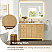 Issac Edwards Collection 48" Single Bathroom Vanity in Mango Brown with Grain White Stone Countertop with Mirror Option