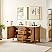 Issac Edwards Collection 60" Double Bathroom Vanity in Mango Brown with Grain White Stone Countertop with Mirror Option