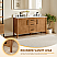 Issac Edwards Collection 60" Double Bathroom Vanity in Mango Brown with Grain White Stone Countertop with Mirror Option