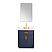 Issac Edwards Collection 30" Single Bathroom Vanity in Royal Blue with Grain White Stone Countertop and Mirror Option