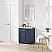 Issac Edwards Collection 30" Single Bathroom Vanity in Royal Blue with Grain White Stone Countertop and Mirror Option