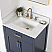 Issac Edwards Collection 30" Single Bathroom Vanity in Royal Blue with Grain White Stone Countertop and Mirror Option