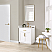 Issac Edwards Collection 30" Single Bathroom Vanity in White with Grain White Stone Countertop and Mirror Option
