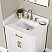 Issac Edwards Collection 30" Single Bathroom Vanity in White with Grain White Stone Countertop and Mirror Option