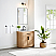 Issac Edwards Collection 30" Single Bathroom Vanity in Light Brown with Grain White Stone Countertop with Mirror Option