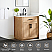 Issac Edwards Collection 30" Single Bathroom Vanity in Light Brown with Grain White Stone Countertop with Mirror Option