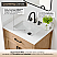 Issac Edwards Collection 30" Single Bathroom Vanity in Light Brown with Grain White Stone Countertop with Mirror Option