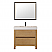 Issac Edwards Collection 36" Single Bathroom Vanity in Weathered Fir with White Stone Integrated Sink with Mirror Option
