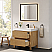 Issac Edwards Collection 36" Single Bathroom Vanity in Weathered Fir with White Stone Integrated Sink with Mirror Option
