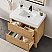 Issac Edwards Collection 36" Single Bathroom Vanity in Weathered Fir with White Stone Integrated Sink with Mirror Option