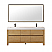 Issac Edwards Collection 72" Double Bathroom Vanity in Weathered Fir with White Stone Integrated Sink with Mirror Option