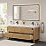 Issac Edwards Collection 72" Double Bathroom Vanity in Weathered Fir with White Stone Integrated Sink with Mirror Option