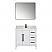 Issac Edwards Collection 36" Single Bathroom Vanity in White with Calacatta White Quartz Countertop with Mirror Option