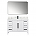 Issac Edwards Collection 48" Single Bathroom Vanity in White with Calacatta White Quartz Countertop and Mirror Option