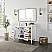 Issac Edwards Collection 48" Single Bathroom Vanity in White with Calacatta White Quartz Countertop and Mirror Option