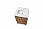 25" Single Sink White Quartz with Grey Veining Sandblasted Mango Wood Finish