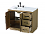 Modern Fitting 42 inch Single Bathroom Vanity in Linen Oak with 5 Finish Options