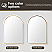  LV 24x36" Vanity Brushed Gold Aluminum LED Wall Mirror with 2 Color Option