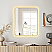 LV 36"x30" Rectangular Anti-Fog Dimmable Modern Bathroom/Vanity LED Lighted Wall Mirror in Brushed Gold Aluminum Framed