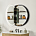 LV 24x24" Round Frameless Surface-Mount LED Lighted Bathroom Mirror Medicine Cabinet