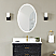 LV 32 Oval Frameless Modern LED Bathroom Vanity Mirror