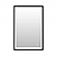 Vanity LED Lighted Wall Mirror in Matte Black Aluminum Framed