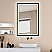 Vanity LED Lighted Wall Mirror in Matte Black Aluminum Framed