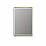LV Rectangle 24" Framed in Brushed Gold Modern Bathroom/Vanity LED Lighted Wall Mirror
