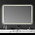  LV Rectangle 48" Framed in Brushed Gold Modern Bathroom/Vanity LED Lighted Wall Mirror