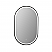  LV Oval 36" Framed in Matt Black Modern Bathroom/Vanity LED Lighted Wall Mirror