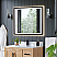 LV 36"x30" Rectangular Anti-Fog Dimmable Modern Bathroom/Vanity LED Lighted Wall Mirror in Matte Black Aluminum Framed