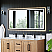  LV 60"x30" Rectangular Anti-Fog Dimmable Modern Bathroom/Vanity LED Lighted Wall Mirror in Matte Black Aluminum Framed