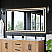  LV 72"x36" Rectangular Anti-Fog Dimmable Modern LED Lighted Wall Mirror in Matte Black Aluminum Framed