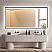  LV 72"x36" Rectangular Anti-Fog Dimmable Modern LED Lighted Wall Mirror in Matte Black Aluminum Framed