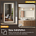  LV 72"x36" Rectangular Anti-Fog Dimmable Modern LED Lighted Wall Mirror in Matte Black Aluminum Framed