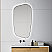  LV Novelty 26"x48" Anti-Fog Dimmable Modern Bathroom/Vanity LED Lighted Wall Mirror in Matte Black Aluminum Framed
