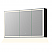  LV 48"x28" Rectangular Frameless Surface-Mount LED Lighted Bathroom Mirror Medicine Cabinet