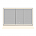  LV 48"x28" Rectangular Frameless Surface-Mount LED Lighted Bathroom Mirror Medicine Cabinet