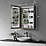  LV 24" Frameless Surface-Mount/Recessed LED Lighted Bathroom Medicine Cabinet