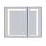  LV 32" Rectangle Frameless Surface-Mount/Recessed LED Lighted Bathroom Medicine Cabinet