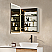 LV 24"x32" Rectangular Surface-Mount/Recessed LED Lighted Bathroom Black Aluminum Mirror Medicine Cabinet